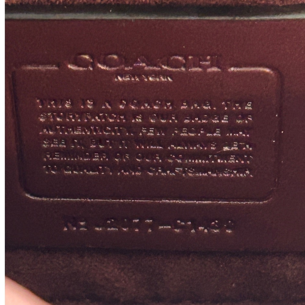 COACH Ellen Crossbody Bag in Signature Canvas Khaki Red C1430 - Picture 8 of 10